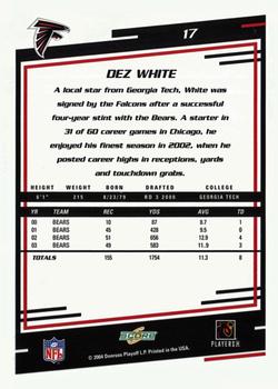 2004 Score - Glossy #17 Dez White Back