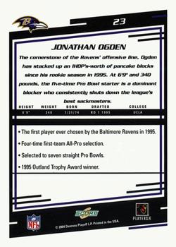 2004 Score - Glossy #23 Jonathan Ogden Back