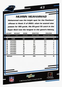 2004 Score - Glossy #43 Muhsin Muhammad Back