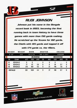 2004 Score - Glossy #52 Rudi Johnson Back