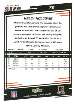 2004 Score - Glossy #72 Kelly Holcomb Back