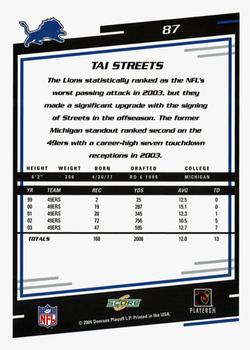 2004 Score - Glossy #87 Tai Streets Back