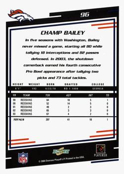 2004 Score - Glossy #96 Champ Bailey Back