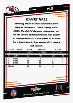 2004 Score - Glossy #158 Dante Hall Back