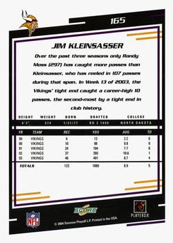 2004 Score - Glossy #165 Jim Kleinsasser Back