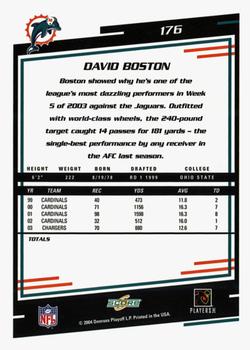 2004 Score - Glossy #176 David Boston Back