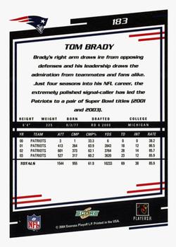 2004 Score - Glossy #183 Tom Brady Back