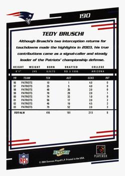 2004 Score - Glossy #190 Tedy Bruschi Back