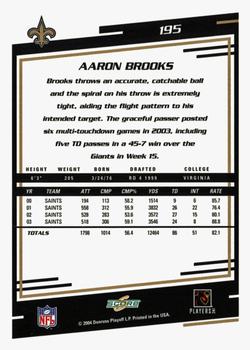 2004 Score - Glossy #195 Aaron Brooks Back