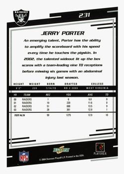 2004 Score - Glossy #231 Jerry Porter Back