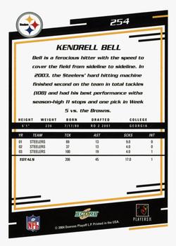 2004 Score - Glossy #254 Kendrell Bell Back