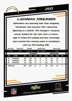 2004 Score - Glossy #260 LaDainian Tomlinson Back
