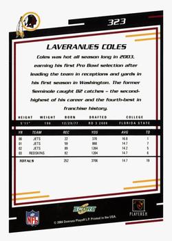 2004 Score - Glossy #323 Laveranues Coles Back