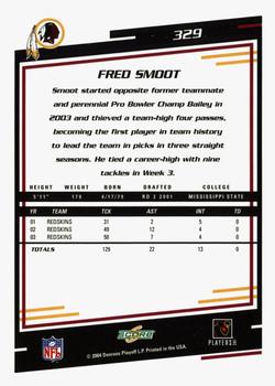 2004 Score - Glossy #329 Fred Smoot Back