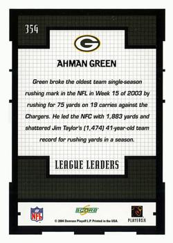 2004 Score - Glossy #354 Ahman Green Back