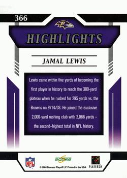2004 Score - Glossy #366 Jamal Lewis Back