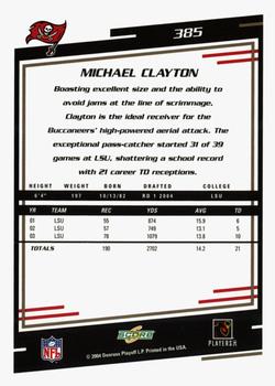 2004 Score - Glossy #385 Michael Clayton Back