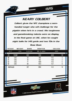 2004 Score - Glossy #426 Keary Colbert Back
