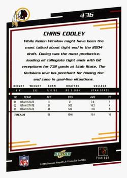 2004 Score - Glossy #436 Chris Cooley Back