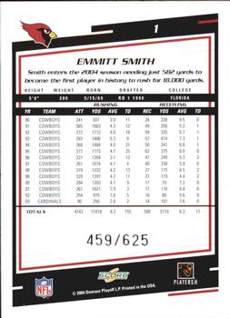 2004 Score - Scorecard #1 Emmitt Smith Back