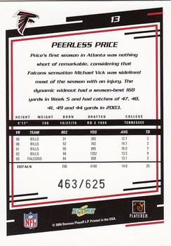 2004 Score - Scorecard #13 Peerless Price Back