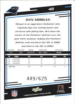 2004 Score - Scorecard #48 Dan Morgan Back