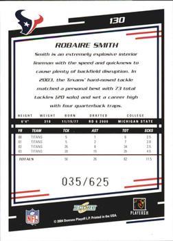 2004 Score - Scorecard #130 Robaire Smith Back