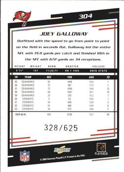 2004 Score - Scorecard #304 Joey Galloway Back