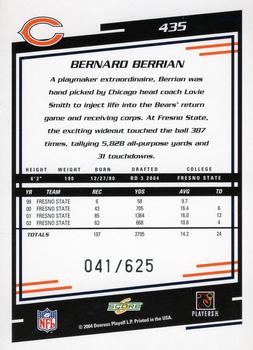 2004 Score - Scorecard #435 Bernard Berrian Back