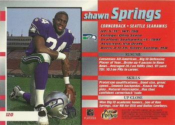 1997 Bowman's Best - Autographs #120 Shawn Springs Back
