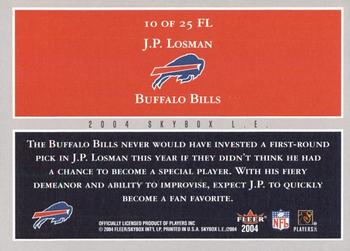 2004 SkyBox LE - Future Legends #10 FL J.P. Losman Back