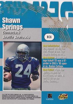 1997 Bowman's Best - Cuts #BC6 Shawn Springs Back