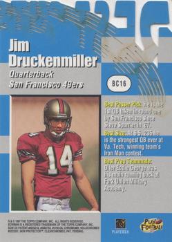 1997 Bowman's Best - Cuts #BC16 Jim Druckenmiller Back