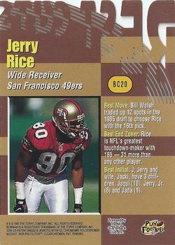 1997 Bowman's Best - Cuts #BC20 Jerry Rice Back
