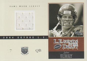 2004 SkyBox LE - LEgends of the Draft Jerseys Silver #LD-JE John Elway Front