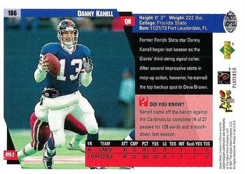1997 Collector's Choice #186 Danny Kanell Back