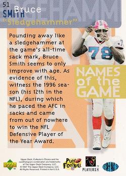 1997 Collector's Choice #51 Bruce Smith Back