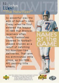 1997 Collector's Choice #52 John Elway Back