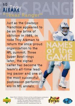 1997 Collector's Choice #60 Troy Aikman Back