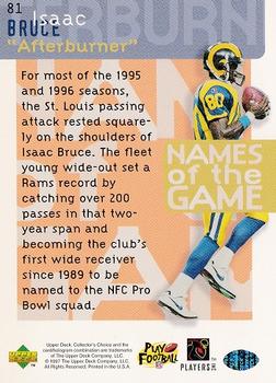 1997 Collector's Choice #81 Isaac Bruce Back