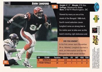 1997 Collector's Choice #105 Jevon Langford Back