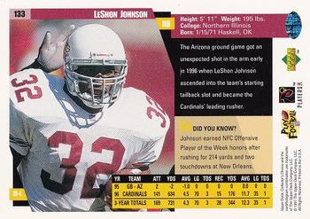 1997 Collector's Choice #133 LeShon Johnson Back
