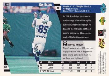 1997 Collector's Choice #152 Ken Dilger Back