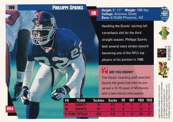 1997 Collector's Choice #190 Phillippi Sparks Back