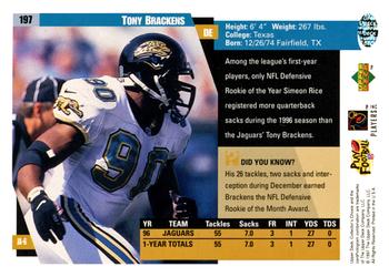 1997 Collector's Choice #197 Tony Brackens Back