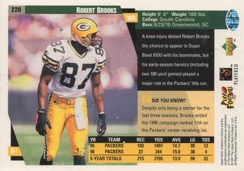 1997 Collector's Choice #220 Robert Brooks Back