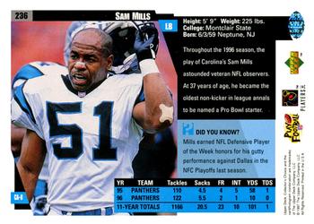 1997 Collector's Choice #236 Sam Mills Back