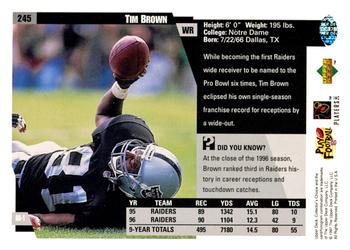 1997 Collector's Choice #245 Tim Brown Back