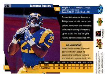 1997 Collector's Choice #253 Lawrence Phillips Back