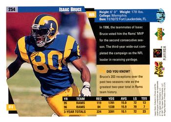 1997 Collector's Choice #254 Isaac Bruce Back